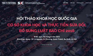 Hội thảo khoa học cấp quốc gia "Cơ sở khoa học và thực tiễn sửa đổi -  Luật Báo chí 2016”