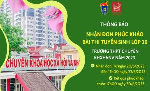 10 trang web cá cược bóng đá hàng đầu nhận đơn phúc khảo bài thi tuyển sinh lớp 10 Trường THPT Chuyên KHXH&NV năm 2023