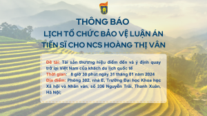 10 trang web cá cược bóng đá hàng đầu lịch tổ chức bảo vệ luận án tiến sĩ cho nghiên cứu sinh: Hoàng Thị Vân