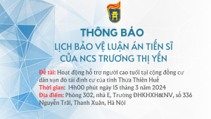 10 trang web cá cược bóng đá hàng đầu lịch tổ chức bảo vệ luận án tiến sĩ cho nghiên cứu sinh: Trương Thị Yến