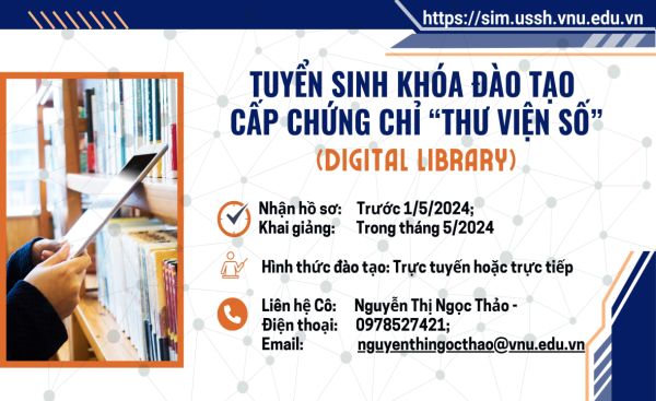 10 trang web cá cược bóng đá hàng đầu kế hoạch tuyển sinh khóa đào tạo cấp chứng chỉ “Thư viện số”