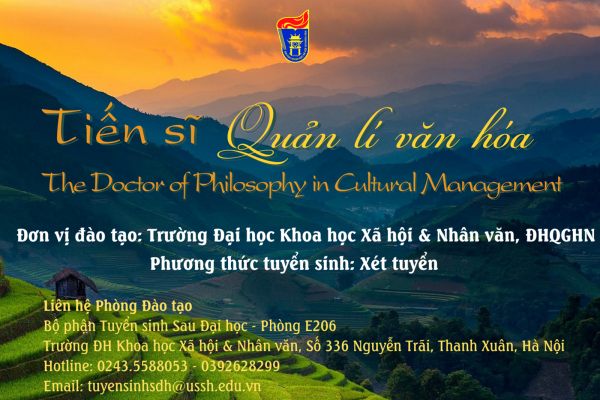 Trường ĐH Khoa học Xã hội và Nhân văn đào tạo thêm chuyên ngành mới: Tiến sĩ Quản lí văn hóa