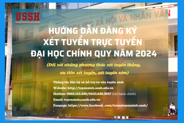 Hướng dẫn đăng ký xét tuyển trực tuyến đại học chính quy năm 2024